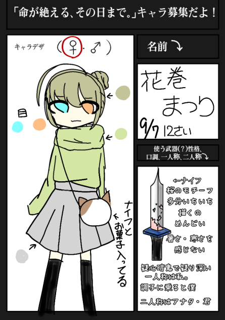 キャラ募集なのだよ