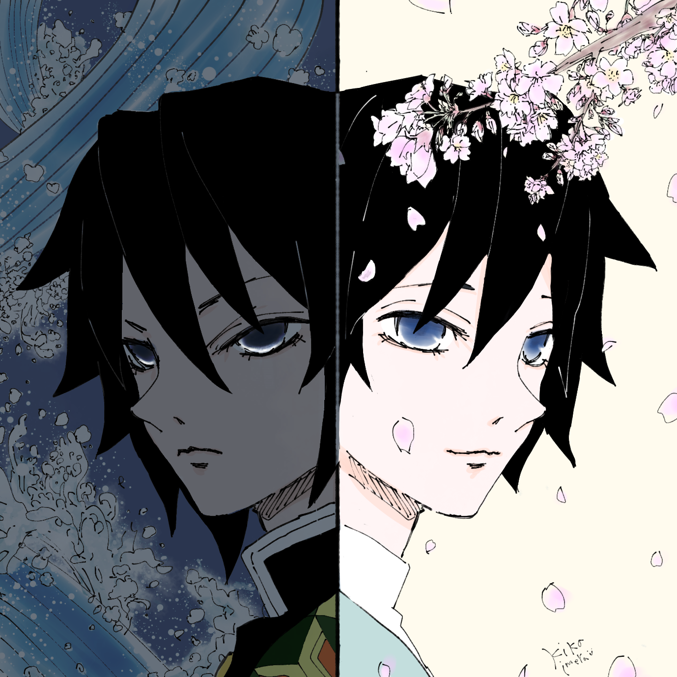 鬼滅の刃　モクテルバー 第2弾　特別賞　B2ポスター　不死川実弥 富岡義勇 鬼滅の刃 DINING限定 ビッグポスター 富岡義勇【新品】1000×1000 鬼滅