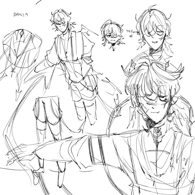 vampire dahlia sketches