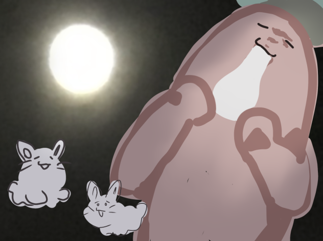 ₍ᐢɞ̴̶̷.̮ɞ̴̶̷ᐢ₎✨めちゃ月明るいやんけ！