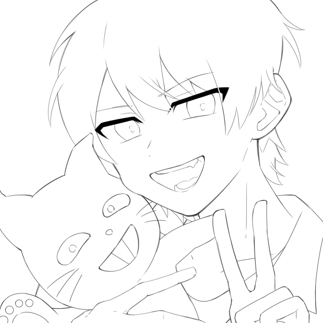 🐱さん　線画
