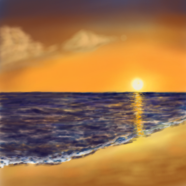 いつかの風景44　あなたと見た夕暮れの海