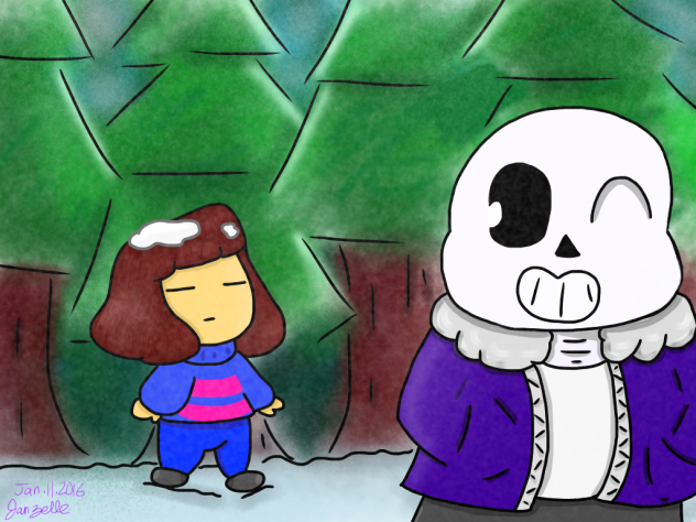 Speedpaint - Undertale Sans and Frisk