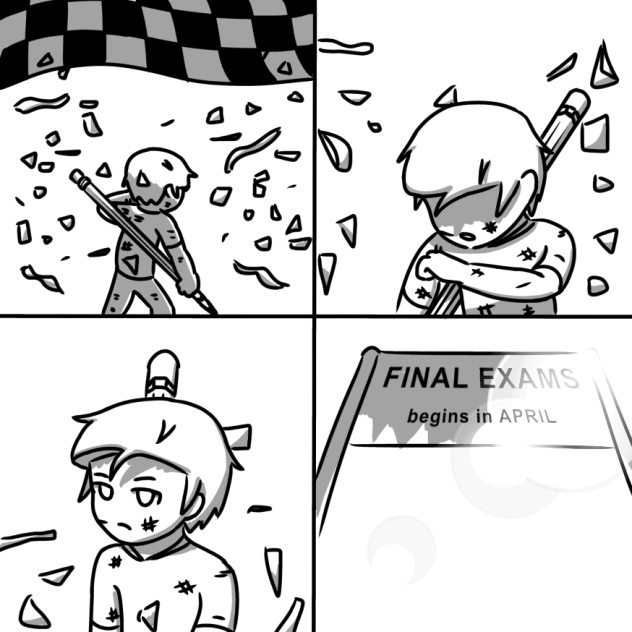 No time to celebrate