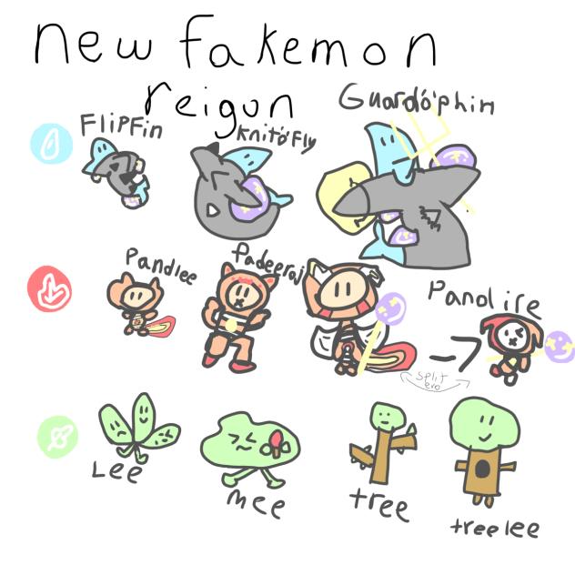 New Fakémon region minno  starters