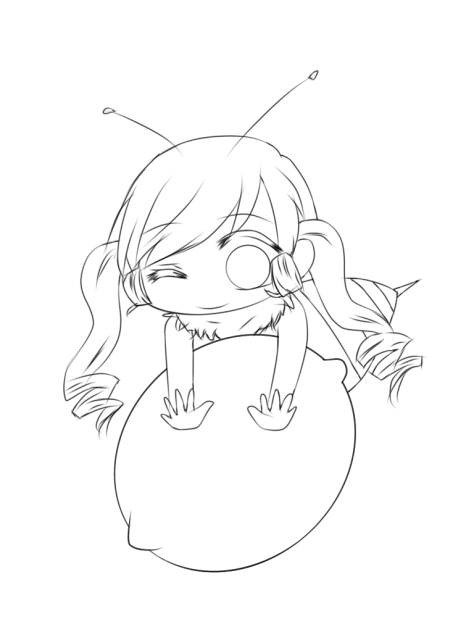 ハチミツレモン線画