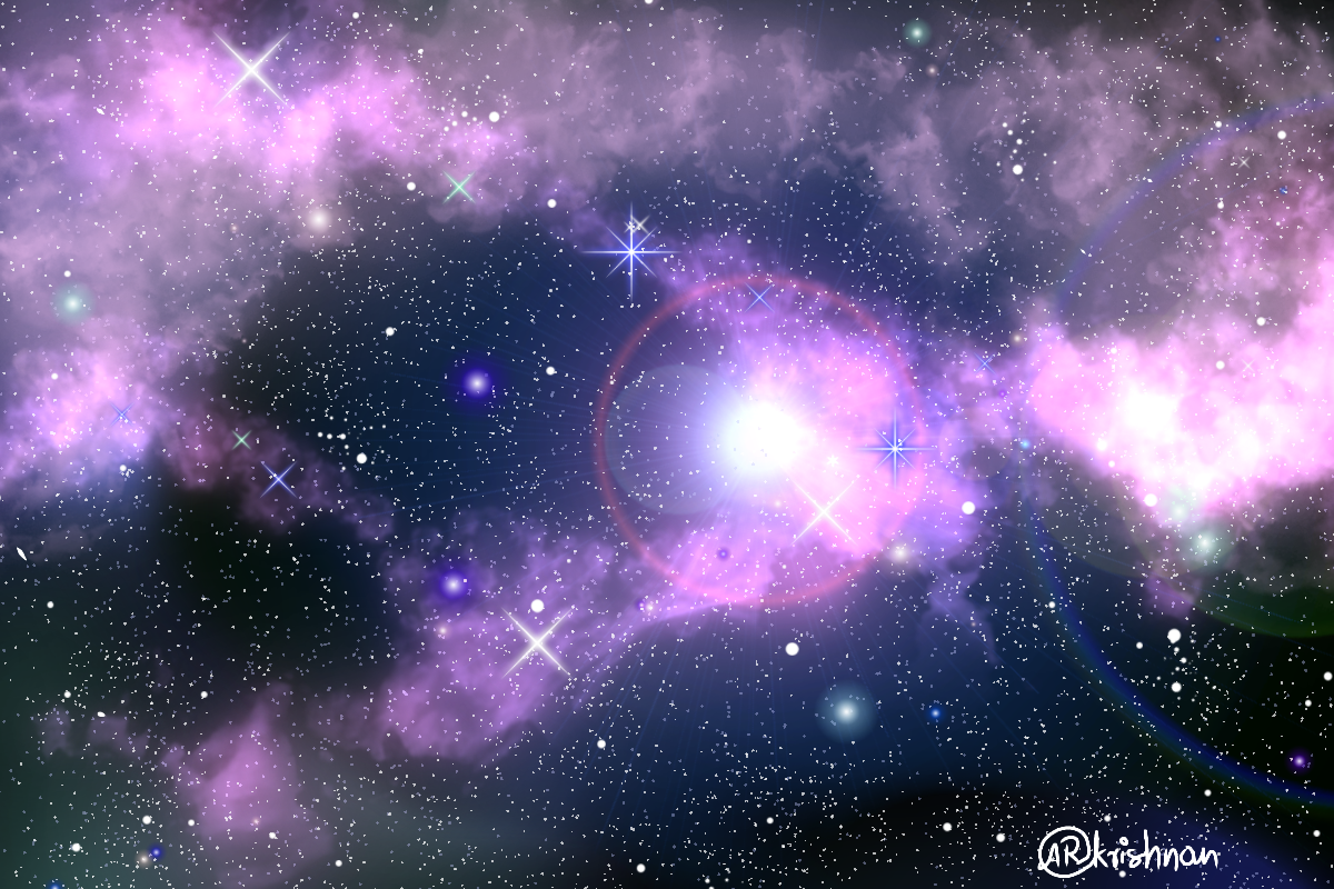 How to paint starry sky🌘 - ibisPaint