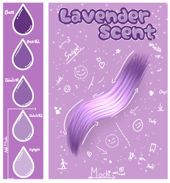 2nd Hair Color Palette 'Lavender Scent' - ibisPaint