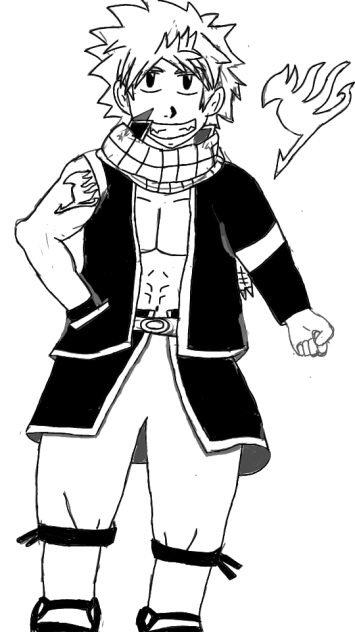 Natsu dragneel Fan art Manga style
