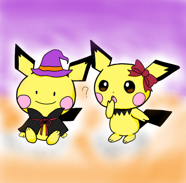 ピチュー＆ピチューメタモン　ハロウィン🎃