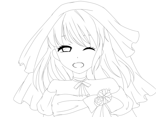 ウエディング 線画