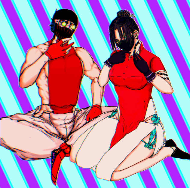 中華風衣装のレイスとオクタン