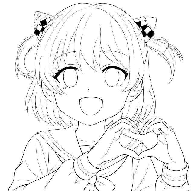 塗り絵＊カラフルピーチのあ