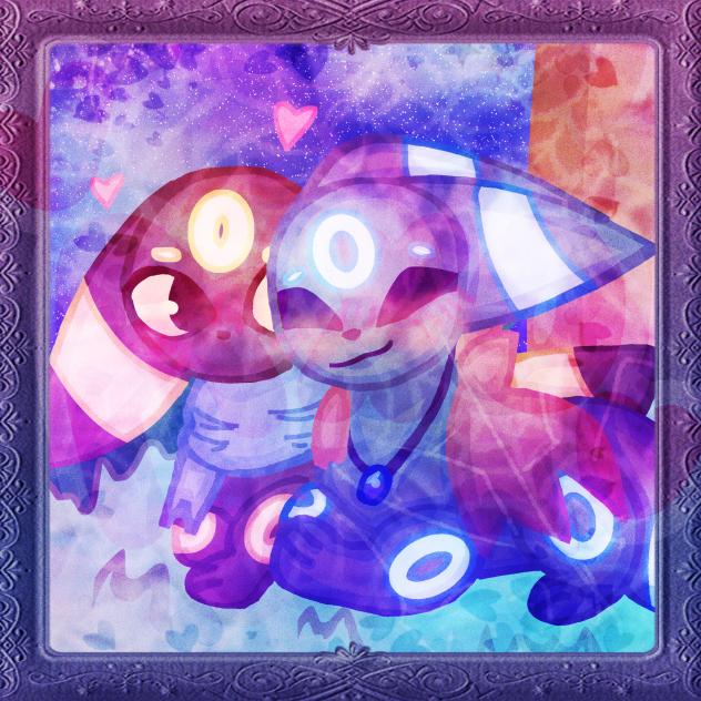 [OC] 💙🧣 Atlas and his lover!! ‹3 🌀🎀