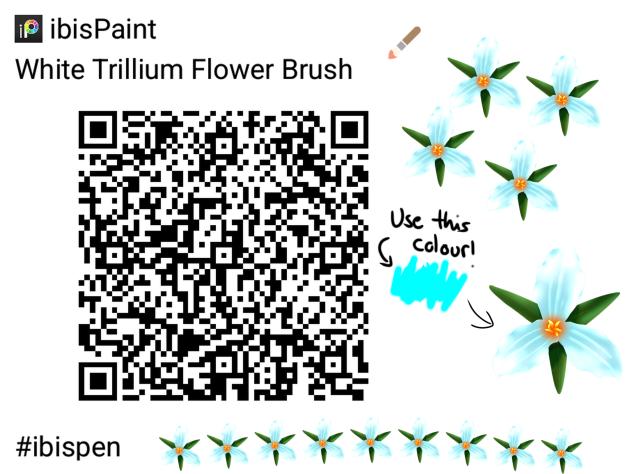 White Trillium Flower Brush!