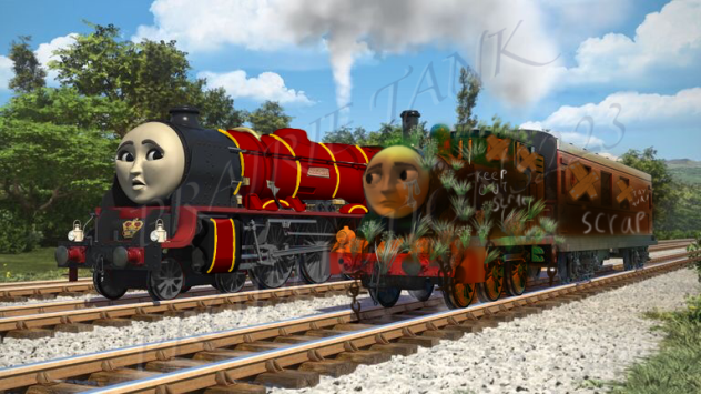 Duchess and a scrap engine