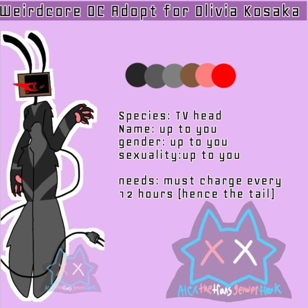 Weird core OC adopt for Olivia Kosaka