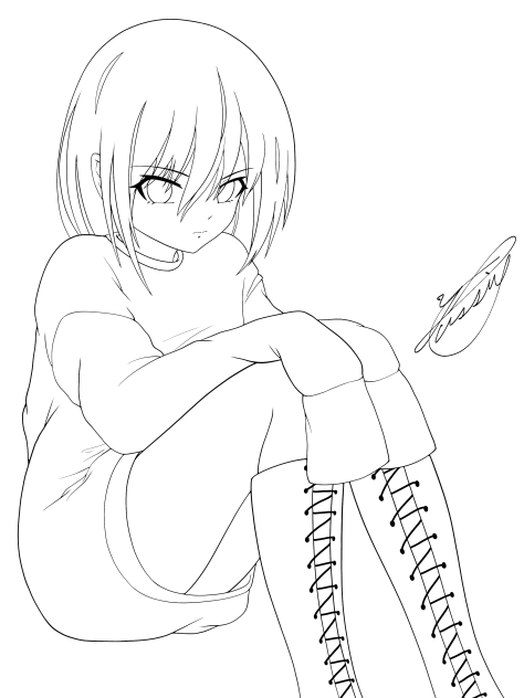 Bigger clothes（線画）