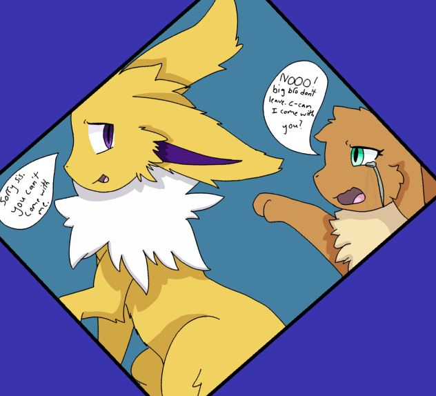 Jolteon leaves eevee