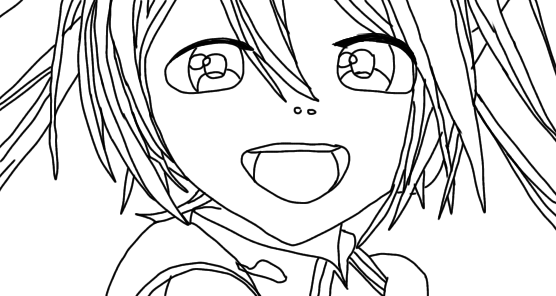 Anime girl happy