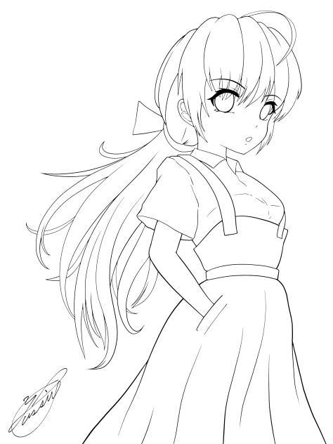 Footsteps of spring（線画）