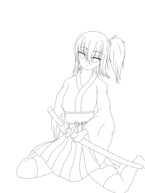 線画. 塗っていただけると 嬉しいです〜