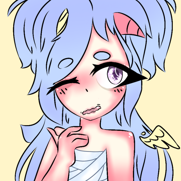 Blue haired girl