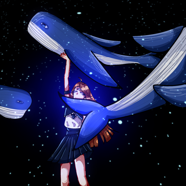 🌌🐋🌟я не знала что именно рисовать