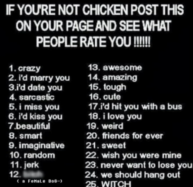 I ain't a chicken ;)