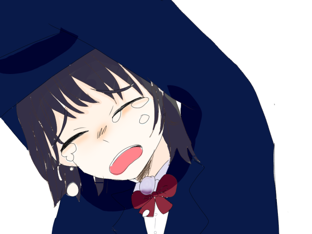 失恋して号泣してる女子