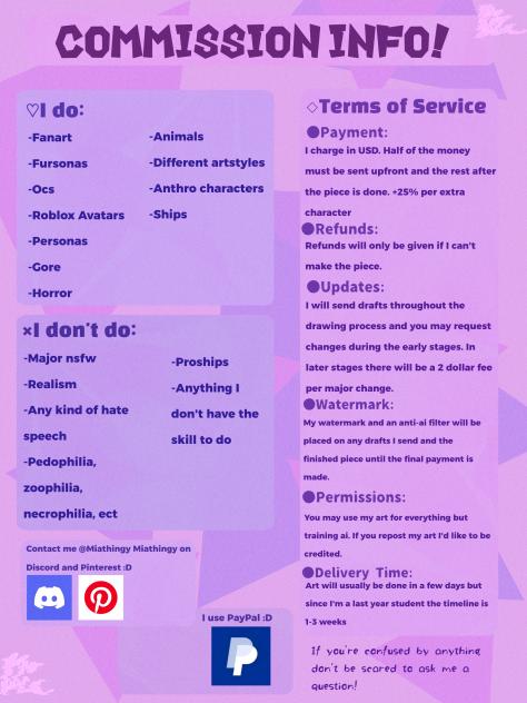Commission Info Sheet OwO