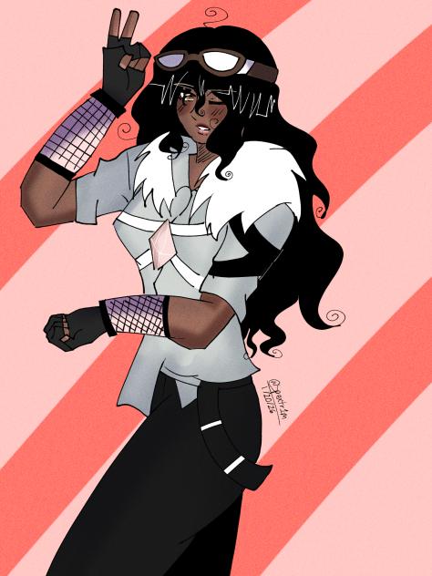 Juanita wearing Takas clothes