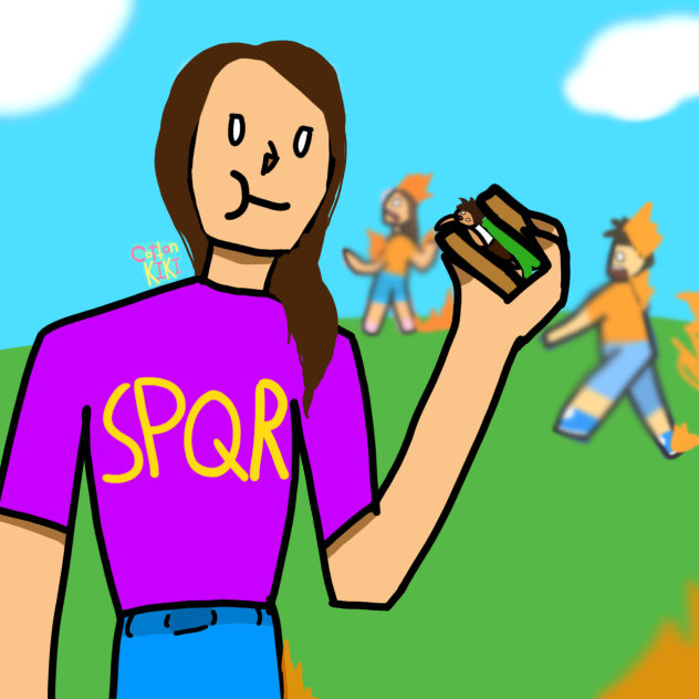 Reyna eating a Sam-wich 🥪