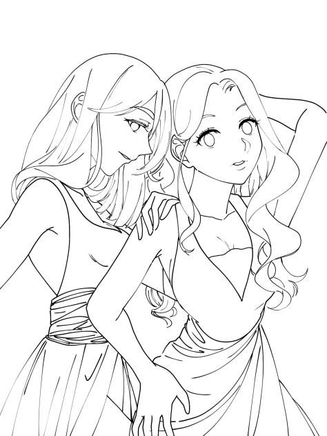 Me & @art.by.ananya25 Selfie 10(Lineart)