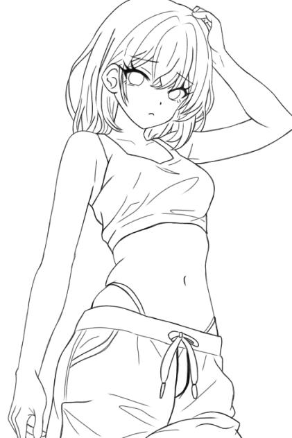 線画22 塗ってくださいっ