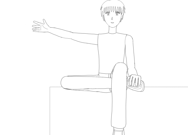 ヒッチハイク線画