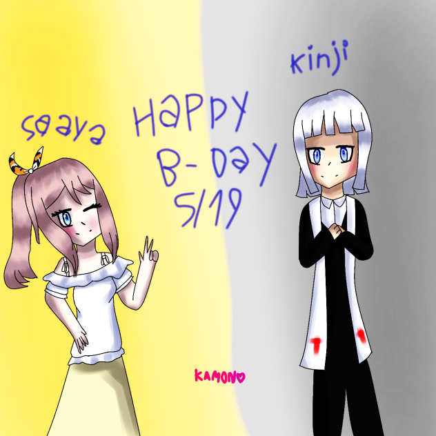 happy birthday saaya and kinji