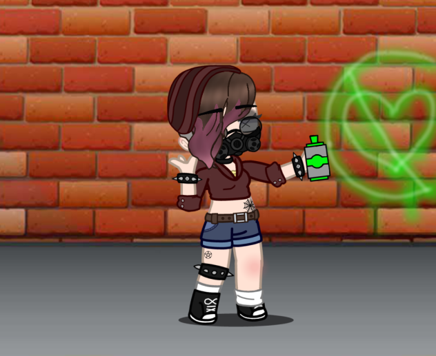 Spray painter girl