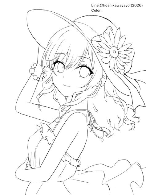 Summer solstice(ぬりえ)
