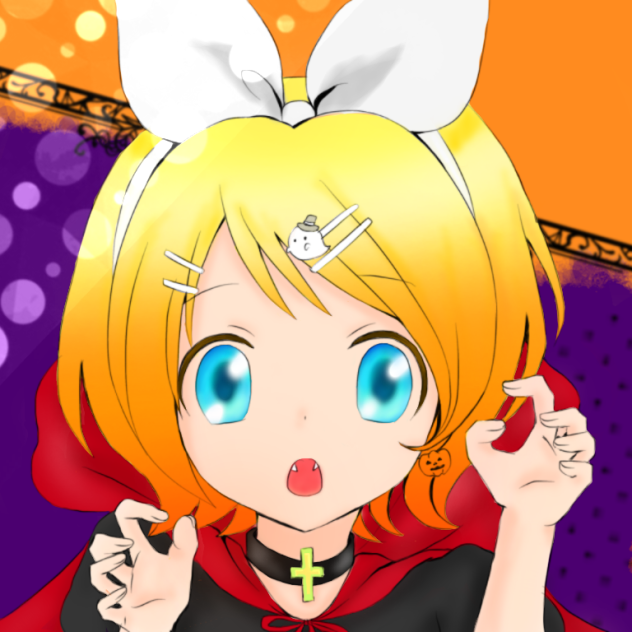 リンちゃん ハロウィンver. 線画かりました