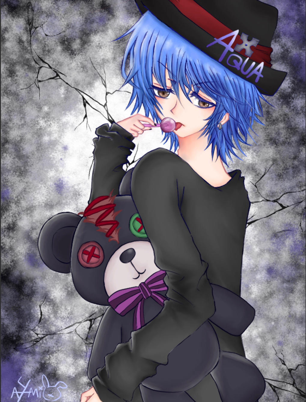 サムネ依頼イラスト Aqua Ibispaint