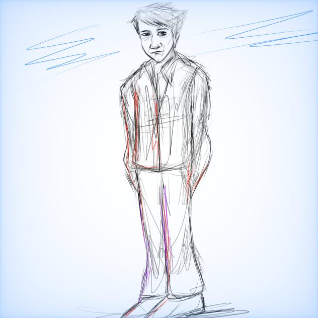 Pen Sketch Of Boy