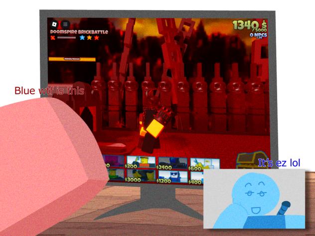 red and blue gaming