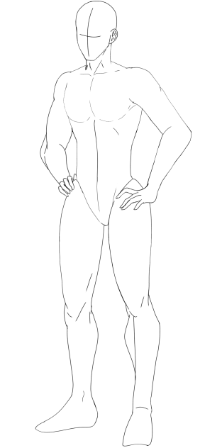 Man standing position
