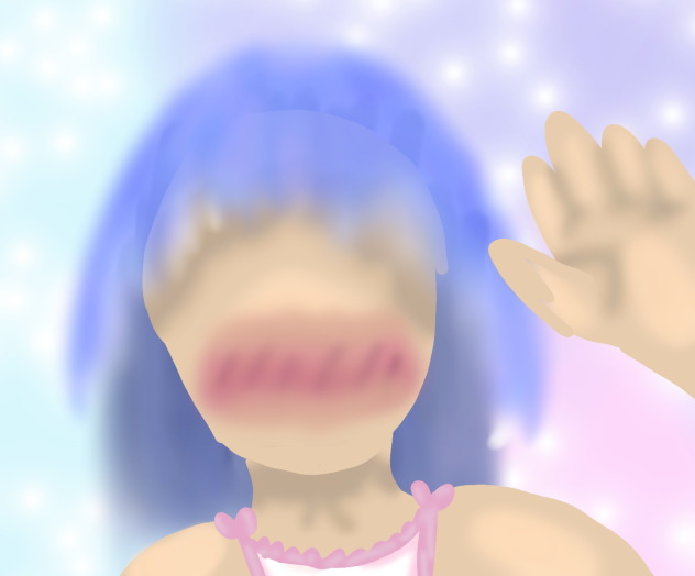 random faceless girl blushing