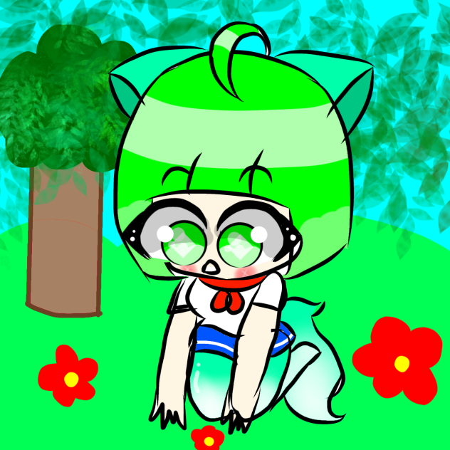 Taffy character But in the spring 🐱🌸