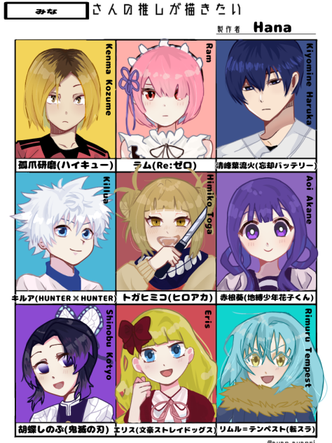 みなさんの推しが描きたい