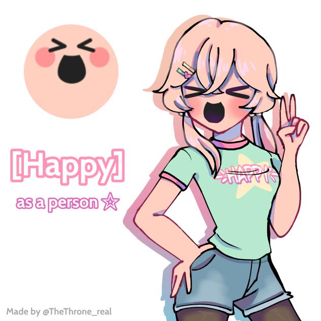 Happy as a person !