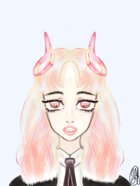 девочка с рожками - ibisPaint