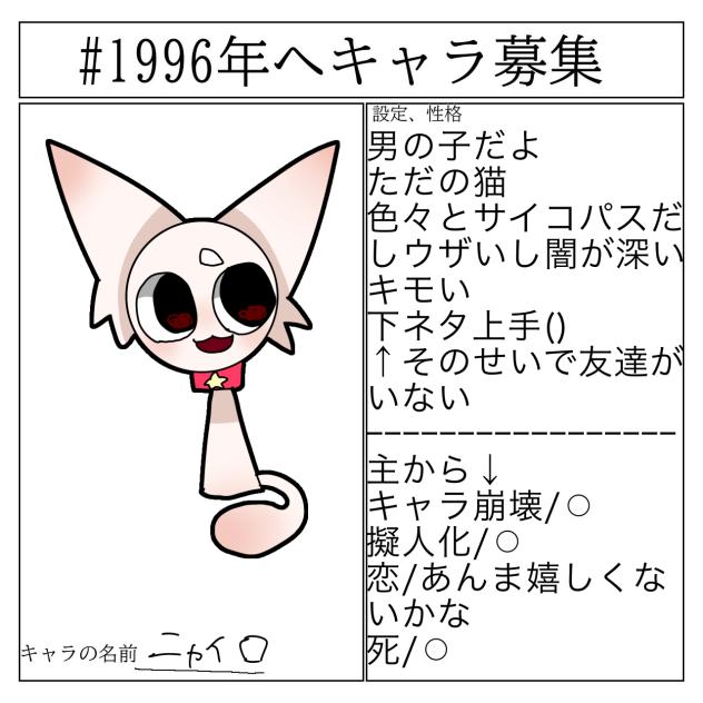 juno様のキャラ募